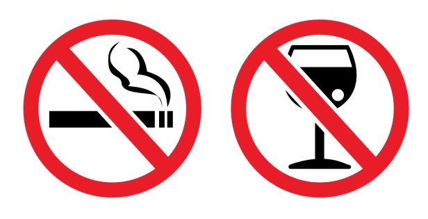 no smoking no alcochol